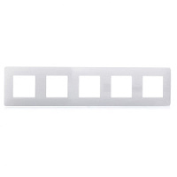 Дизайнерская рамка 5 местная, белый, NU201018 Schneider Electric, серия Unica Studio