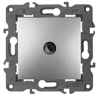 Дизайнерская розетка TV, Б0034298, алюминий, Эра, проходная, серия Elegance