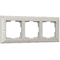 Дизайнерская рамка 3 местная, жемчужный, алюминий, W0031521 Werkel