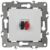 Дизайнерская аудио розетка, белый, Б0027451 Эра, серия 12