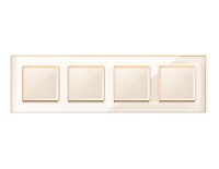 Дизайнерская рамка из оргстекла 4 местная, бежевый / шампань, AF580344 Ambrella Volt