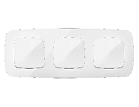 Дизайнерская рамка из термопластика 3 местная, белый глянец, OF140103 Ambrella Volt