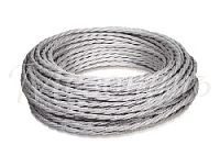 Ретро кабель витой ПВХ (50 м.) 3*1.5, титан, GE70151-37 ТМ МезонинЪ