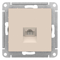 Дизайнерская розетка компьютерная RJ-45 кат. 5e, бежевый, ATN000283 Schneider Electric, серия Atlas Design