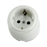 Розетка с заземляющим контактом белый, SQ1820-0007 TDM ELECTRIC, серия Болонь