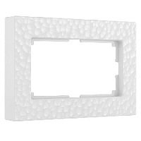 Дизайнерская рамка для двойной розетки, белый, поликарбонат, W0082401 Werkel