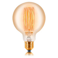 Ретро лампа накаливания G95 F2, E27, золотая, 051-996 Sun Lumen