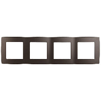 Дизайнерская рамка 4 местная, бронза, Б0019379 Эра, серия 12