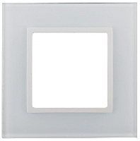 Дизайнерская рамка 1 местная, белый, Б0034470 Эра, серия Elegance