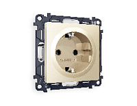 Комплект механизма электрической розетки с/з на винтовых зажимах, шампань, MA606010 Ambrella Volt