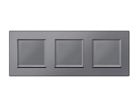 Дизайнерская рамка из термопластика 3 местная, антрацит серый, AF220653 Ambrella Volt