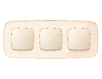 Дизайнерская рамка из оргстекла 3 местная, бежевый / шампань, OF640343 Ambrella Volt