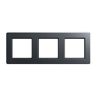 Дизайнерская рамка 3 местная, антрацит матовый, AF583BFANM Jung, серия A Flow