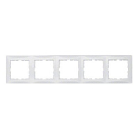 Дизайнерская рамка 5 местная, полярная белизна, глянцевый, 10158989 Berker, серия S.1