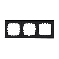 Дизайнерская рамка 3 местная, черный, 894308-1 LK Studio, серия LK80 Classic