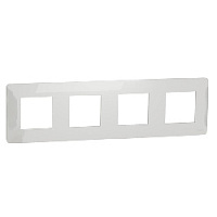 Дизайнерская рамка 4 местная, белый, NU200818 Schneider Electric, серия Unica Studio