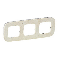 Дизайнерская рамка 3 местная, дворцовый мрамор, камень, 755523 Legrand, серия Valena Allure