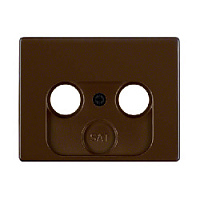 Центральная панель розетки TV+FM+SAT, коричневый, глянцевый, 12010111 Berker, серия Arsys