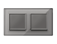 Дизайнерская рамка из оргстекла 2 местная, антрацит серый, AF580652 Ambrella Volt