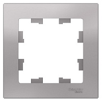 Дизайнерская рамка 1 местная, алюминий, ATN000301 Schneider Electric, серия Atlas Design