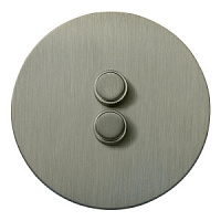 Дизайнерский выключатель-диммер двойной круглый, EU010110 Salvador, диммер
