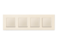 Дизайнерская рамка из термопластика 4 местная, бежевый матовый, AF250334 Ambrella Volt