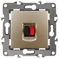 Дизайнерская аудио розетка, шампань, Б0027454 Эра, серия 12