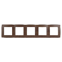 Дизайнерская рамка 5 местная, венге, Б0014790 Эра, серия 12