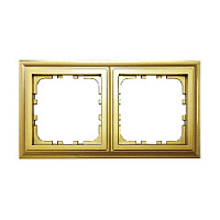 Дизайнерская рамка 2 местная, золото, 894226-1 LK Studio, серия LK80 Classic