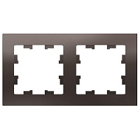 Дизайнерская рамка 2 местная, мокко, ATN000602 Schneider Electric, серия Atlas Design