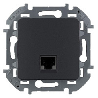 Дизайнерская розетка компьютерная RJ-45 кат. 6, антрацит, 673833 Legrand, серия Inspiria