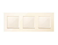 Дизайнерская рамка из термопластика 3 местная, бежевый глянец, AF220303 Ambrella Volt