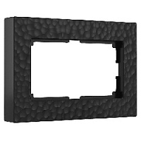 Дизайнерская рамка для двойной розетки, черный, поликарбонат, W0082408 Werkel