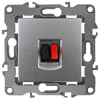 Дизайнерская аудио розетка, алюминий, Б0027453 Эра, серия 12