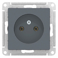 Дизайнерская розетка без заземления, грифель, ATN000741 Schneider Electric, серия Atlas Design