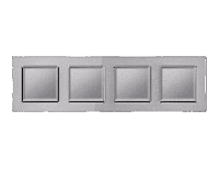 Дизайнерская рамка из оргстекла 4 местная, сталь, AF330504 Ambrella Volt