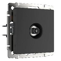 Дизайнерская розетка ТВ, черный матовый, W1183008 Werkel, оконечная