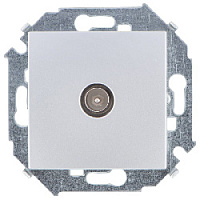 Дизайнерская розетка TV, алюминий, 1591475-033 Simon, одиночная, серия 15