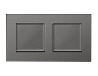 Дизайнерская рамка из термопластика 2 местная, антрацит серый, AF250652 Ambrella Volt