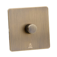 Дизайнерский выключатель диммер Vega Бронза браш, BVBR1D Bonze диммер проходной