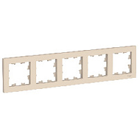 Дизайнерская рамка 5 местная, бежевый, ATN000205 Schneider Electric, серия Atlas Design