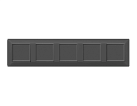 Дизайнерская рамка из термопластика 5 местная, графит мягкое касание, AF110805 Ambrella Volt