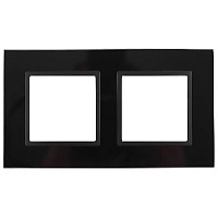 Дизайнерская рамка 2 местная, антрацит, Б0034492 Эра, серия Elegance