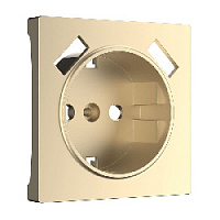 Накладка для розетки с заземлением + 2хUSB разъем A+A, шампань металлик, W1179511 Werkel