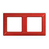 Дизайнерская рамка ударопрочная 2 местная, красный, AS582BFRT Jung, серия AS 500