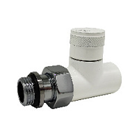 Дизайнерский клапан запорный прямой для радиатора 1/2" белый 0672-1500VC0A S.R.Rubinetterie