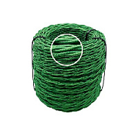 Ретро кабель витой электрический, 2*2.5, зеленый шелк, Edisel