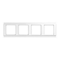 Дизайнерская рамка 4 местная, белый, A584WW Jung, серия A 500