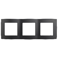 Дизайнерская рамка 3 местная, антрацит, Б0014765 Эра, серия 12