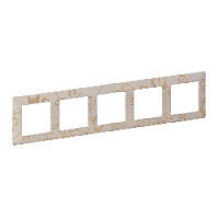 Дизайнерская рамка 5 местная, ампир бежевый, 754115 Legrand, серия Valena Life